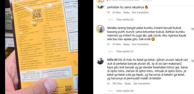 Unggahan Pembasmi kehaluan (Instagram)